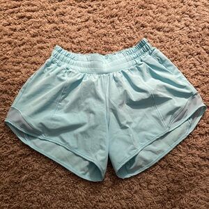 Lululemon hotty hot shorts 4” size 4 in a light blue color.